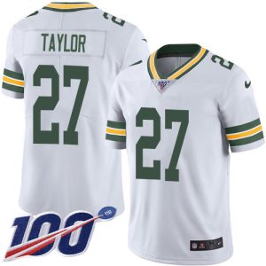 cheap Packers #27 Patrick Taylor White Youth Stitched NFL 100th Season Vapor Untouchable Limited Jersey