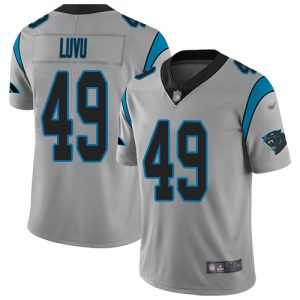 Panthers #49 Frankie Luvu Silver Men's Stitched NFL Limited Inverted Legend Jersey