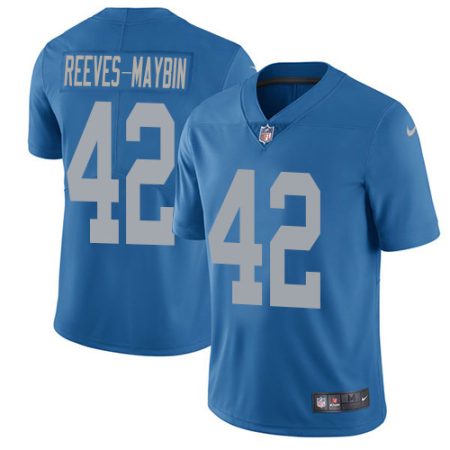 elite Lions #42 Jalen Reeves-Maybin Blue Throwback Youth Stitched NFL Vapor Untouchable Limited Jersey