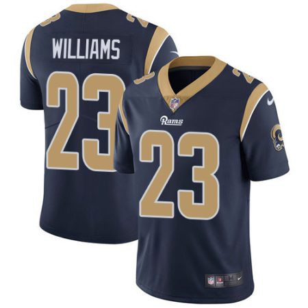 wholesale Rams #23 Kyren Williams Navy Blue Team Color Men's Stitched NFL Vapor Untouchable Limited Jersey