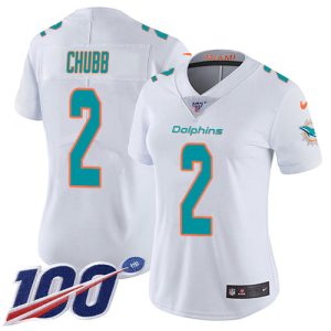 elite Dolphins #2 Bradley Chubb White Women's Stitched NFL 100th Season Vapor Untouchable Limited Jersey