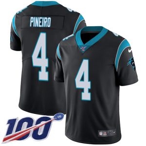 cheap Panthers #4 Eddy Pineiro Black Team Color Men's Stitched NFL 100th Season Vapor Untouchable Limited Jersey