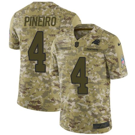 cheap Panthers #4 Eddy Pineiro Camo Youth Stitched NFL Limited 2018 Salute To Service Jersey