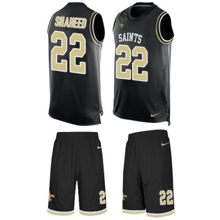 Saints #22 Rashid Shaheed Black Team Color Men's Stitched NFL Limited Tank Top Suit Jersey