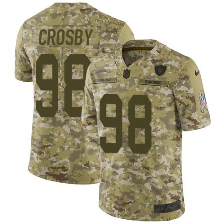 raiders #98 maxx crosby camo men's stitched nfl limited 2018 salute to service elite jersey