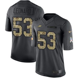 eagles #53 shaquille leonard black youth stitched nfl limited 2016 salute to service wholesale jersey