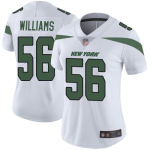 elite Jets #56 Quincy Williams White Women's Stitched NFL Vapor Untouchable Limited Jersey