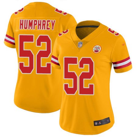 chiefs #52 creed humphrey gold women's stitched nfl limited inverted legend elite jersey