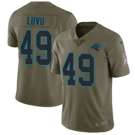 panthers #49 frankie luvu olive youth stitched nfl limited 2017 salute to service cheap jersey