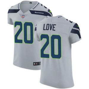 Seahawks #20 Julian Love Grey Alternate Men's Stitched NFL New Elite Jersey