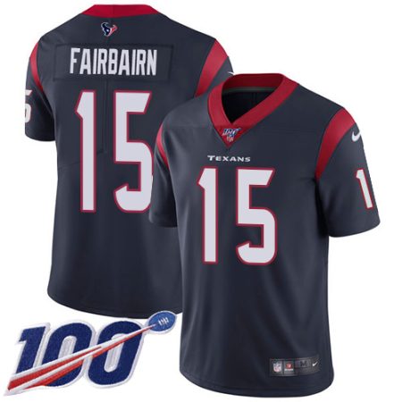 texans #15 ka'imi fairbairn navy blue team color men's stitched nfl 100th season vapor untouchable limited cheap jersey