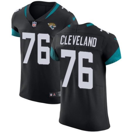 wholesale Jaguars #76 Ezra Cleveland Black Team Color Men's Stitched NFL Vapor Untouchable Elite Jersey