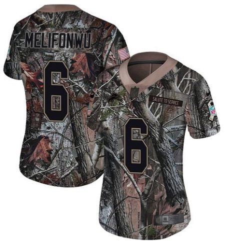 lions #6 ifeatu melifonwu camo women's stitched nfl limited rush realtree cheap jersey