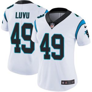 panthers #49 frankie luvu white women's stitched nfl vapor untouchable limited cheap jersey