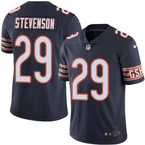 bears #29 tyrique stevenson navy blue team color youth stitched nfl vapor untouchable limited elite jersey