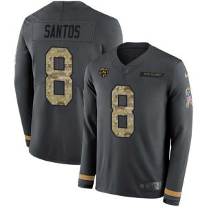 wholesale Bears #8 Cairo Santos Anthracite Salute to Service Men's Stitched NFL Limited Therma Long Sleeve Jersey