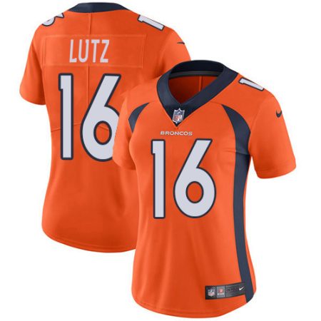 cheap Broncos #16 Wil Lutz Orange Team Color Women's Stitched NFL Vapor Untouchable Limited Jersey