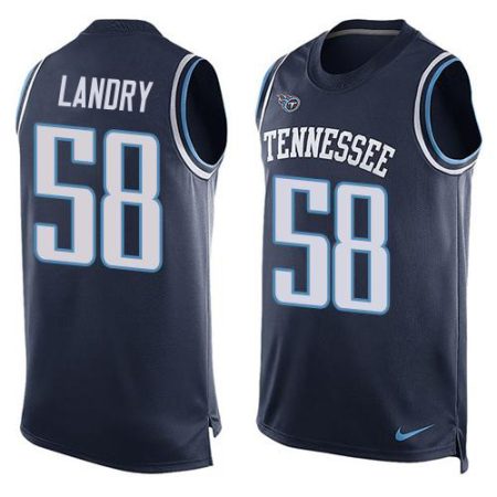 titans #58 harold landry navy blue team color men's stitched nfl limited tank top cheap jersey