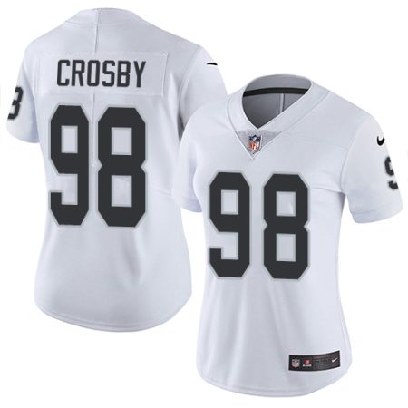 Raiders #98 Maxx Crosby White Women's Stitched NFL Vapor Untouchable Limited Jersey