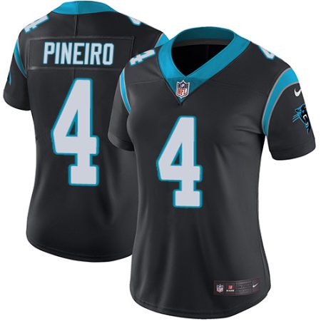 Panthers #4 Eddy Pineiro Black Team Color Women's Stitched NFL Vapor Untouchable Limited Jersey