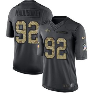 cheap Ravens #92 Justin Madubuike Black Youth Stitched NFL Limited 2016 Salute to Service Jersey