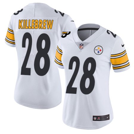 cheap Steelers #28 Miles Killebrew White Women's Stitched NFL Vapor Untouchable Limited Jersey