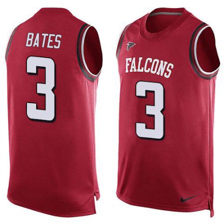 Falcons #3 Jessie Bates Red Team Color Men's Stitched NFL Limited Tank Top Jersey