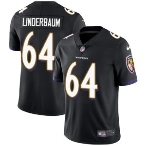 cheap Ravens #64 Tyler Linderbaum Black Alternate Youth Stitched NFL Vapor Untouchable Limited Jersey