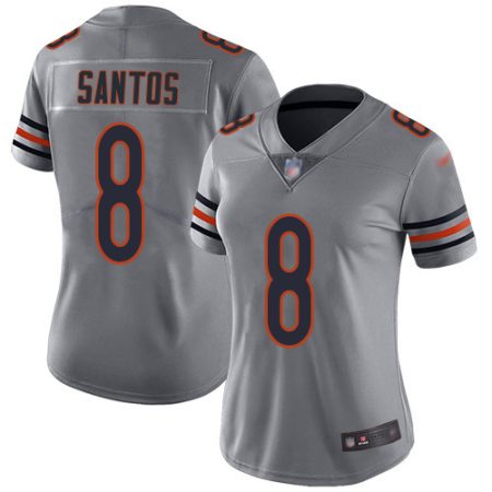 bears #8 cairo santos silver women's stitched nfl limited inverted legend cheap jersey