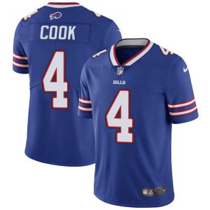 bills #4 james cook royal blue team color men's stitched nfl vapor untouchable limited wholesale jersey