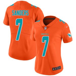 Dolphins #7 Jason Sanders Orange Women's Stitched NFL Limited Inverted Legend Jersey