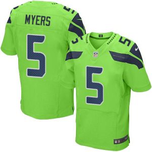 elite Seahawks #5 Jason Myers Green Men's Stitched NFL Elite Rush Jersey