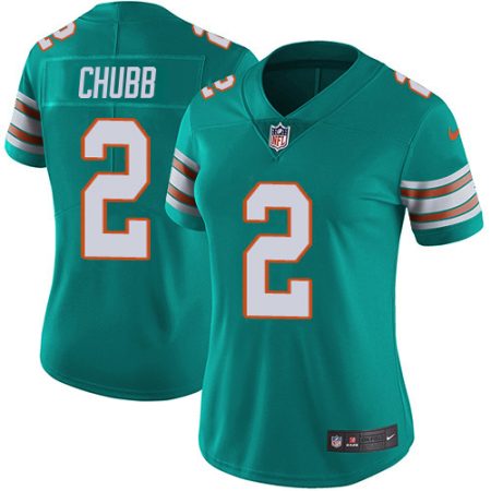 cheap Dolphins #2 Bradley Chubb Aqua Green Alternate Women's Stitched NFL Vapor Untouchable Limited Jersey