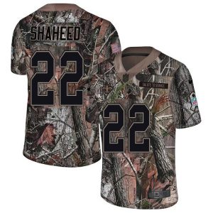 saints #22 rashid shaheed camo youth stitched nfl limited rush realtree elite jersey