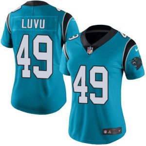 cheap Panthers #49 Frankie Luvu Blue Alternate Women's Stitched NFL Vapor Untouchable Limited Jersey