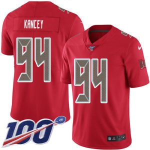 Buccaneers #94 Calijah Kancey Red Men's Stitched NFL Limited Rush 100th Season Jersey