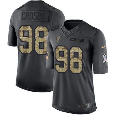 cheap Raiders #98 Maxx Crosby Black Youth Stitched NFL Limited 2016 Salute to Service Jersey