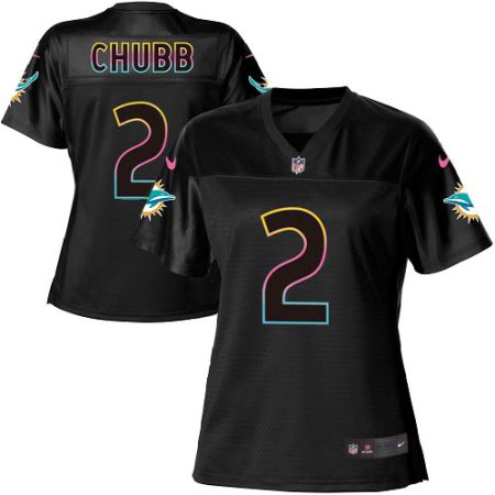 cheap Dolphins #2 Bradley Chubb Black Women's NFL Fashion Game Jersey