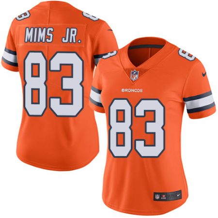 broncos #83 marvin mims jr. orange women's stitched nfl limited rush wholesale jersey