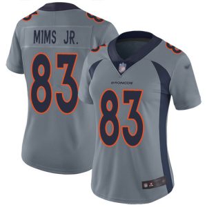 cheap Broncos #83 Marvin Mims Jr. Gray Women's Stitched NFL Limited Inverted Legend Jersey