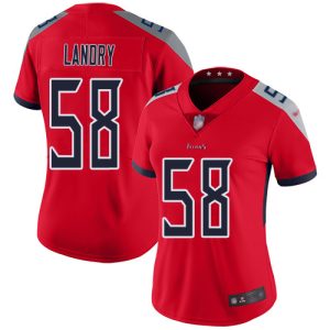 Titans #58 Harold Landry Red Women's Stitched NFL Limited Inverted Legend Jersey