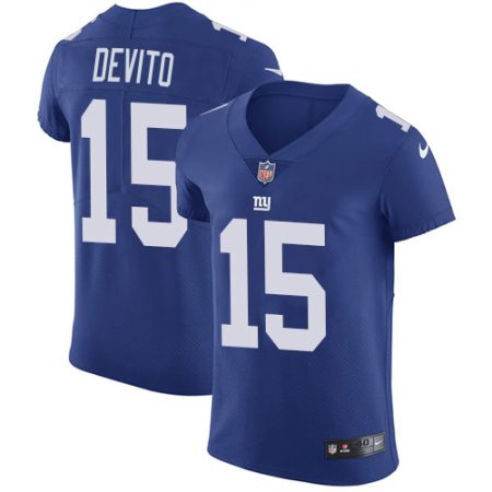 giants #15 tommy devito royal blue team color men's stitched nfl vapor untouchable elite elite jersey