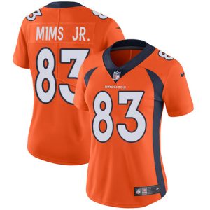 Broncos #83 Marvin Mims Jr. Orange Team Color Women's Stitched NFL Vapor Untouchable Limited Jersey