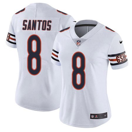 wholesale Bears #8 Cairo Santos White Women's Stitched NFL Vapor Untouchable Limited Jersey