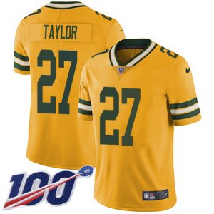 elite Packers #27 Patrick Taylor Yellow Men's Stitched NFL Limited Rush 100th Season Jersey