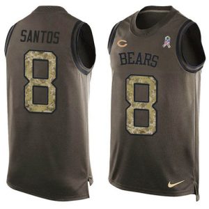 elite Bears #8 Cairo Santos Green Men's Stitched NFL Limited Salute To Service Tank Top Jersey