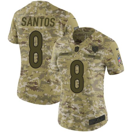 Bears #8 Cairo Santos Camo Women's Stitched NFL Limited 2018 Salute To Service Jersey