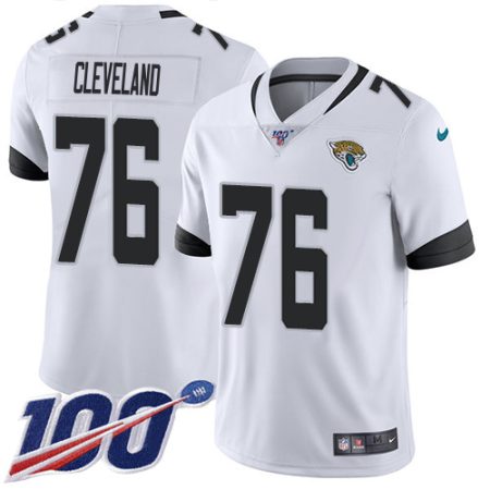 wholesale Jaguars #76 Ezra Cleveland White Youth Stitched NFL 100th Season Vapor Untouchable Limited Jersey