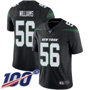 Jets #56 Quincy Williams Black Alternate Youth Stitched NFL 100th Season Vapor Untouchable Limited Jersey