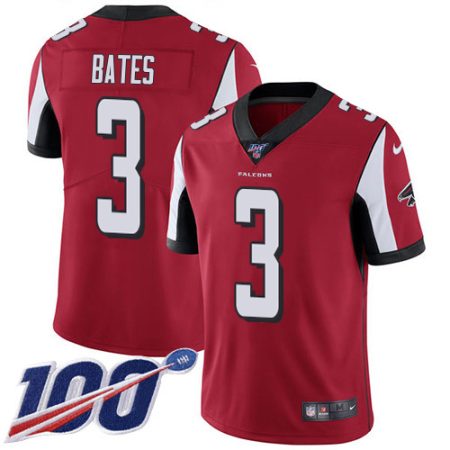 falcons #3 jessie bates red team color men's stitched nfl 100th season vapor untouchable limited cheap jersey